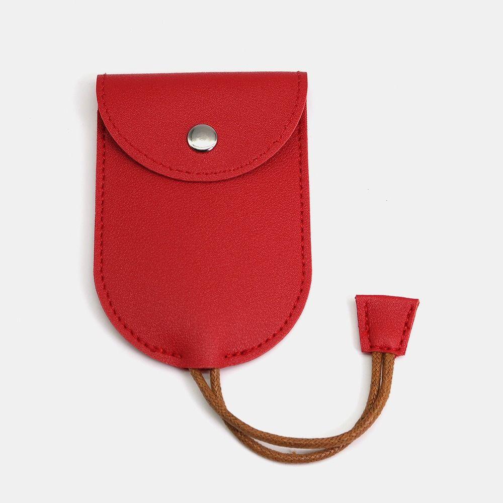 PU Matte Leather Key Sleeve Large-Capacity Keychain Bags Car Key Fob Key Case Cover Women