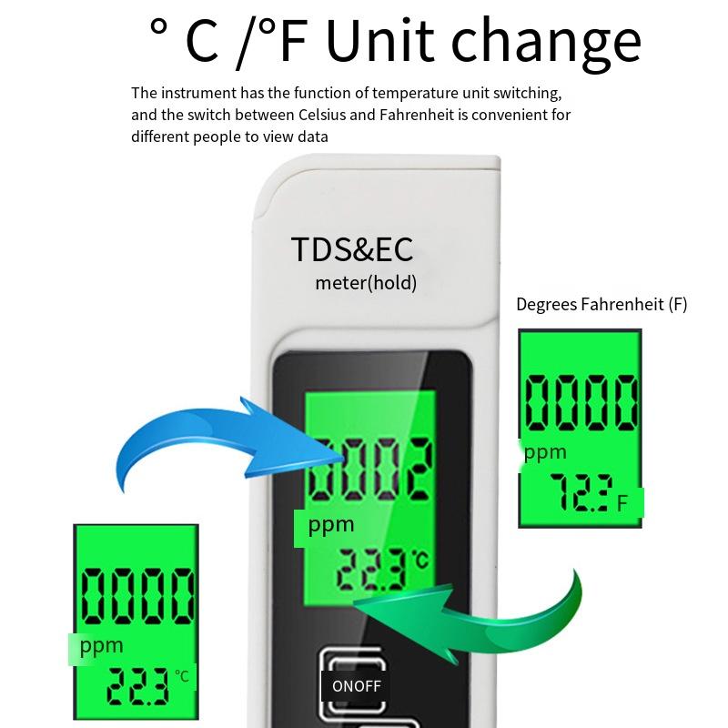 1шт ручка для проверки качества воды бытовой питьевой воды EC измеритель три в одном температура проводимость TDS ручка для проверки