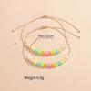 2Pcs/Set Glow in The Dark Luminous Bracelet Friendship Couple Bracelet Fashion Beads Braided Rope