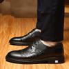 Brand Oxfords Men Shoes Fashion Business Casual Party Banquet Retro Crocodile Pattern Lace Up Classic Black Brogue Dress Shoes
