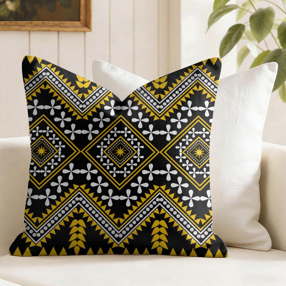 Samoan Tribe Samoa Totem Cushion Cover Summer Linen Pillow Case Organic Fabric Cushion Cover DoubleSided Print Sofa Home Decor