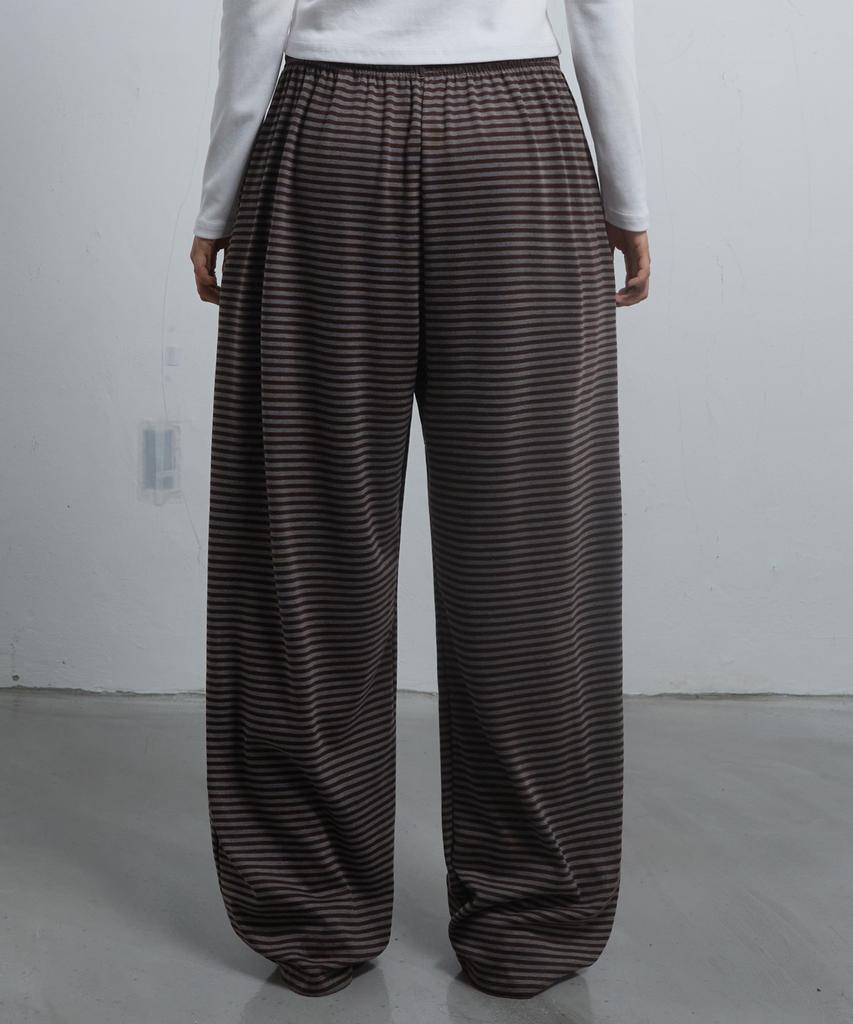 CHICKS Regular Striped Pants Brown