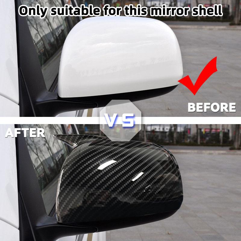 For Toyota RAV4 XA30 2008 - 2013 Side Door Rearview Mirror Cover Trim Shell Horn shape Car Styling Auto Part