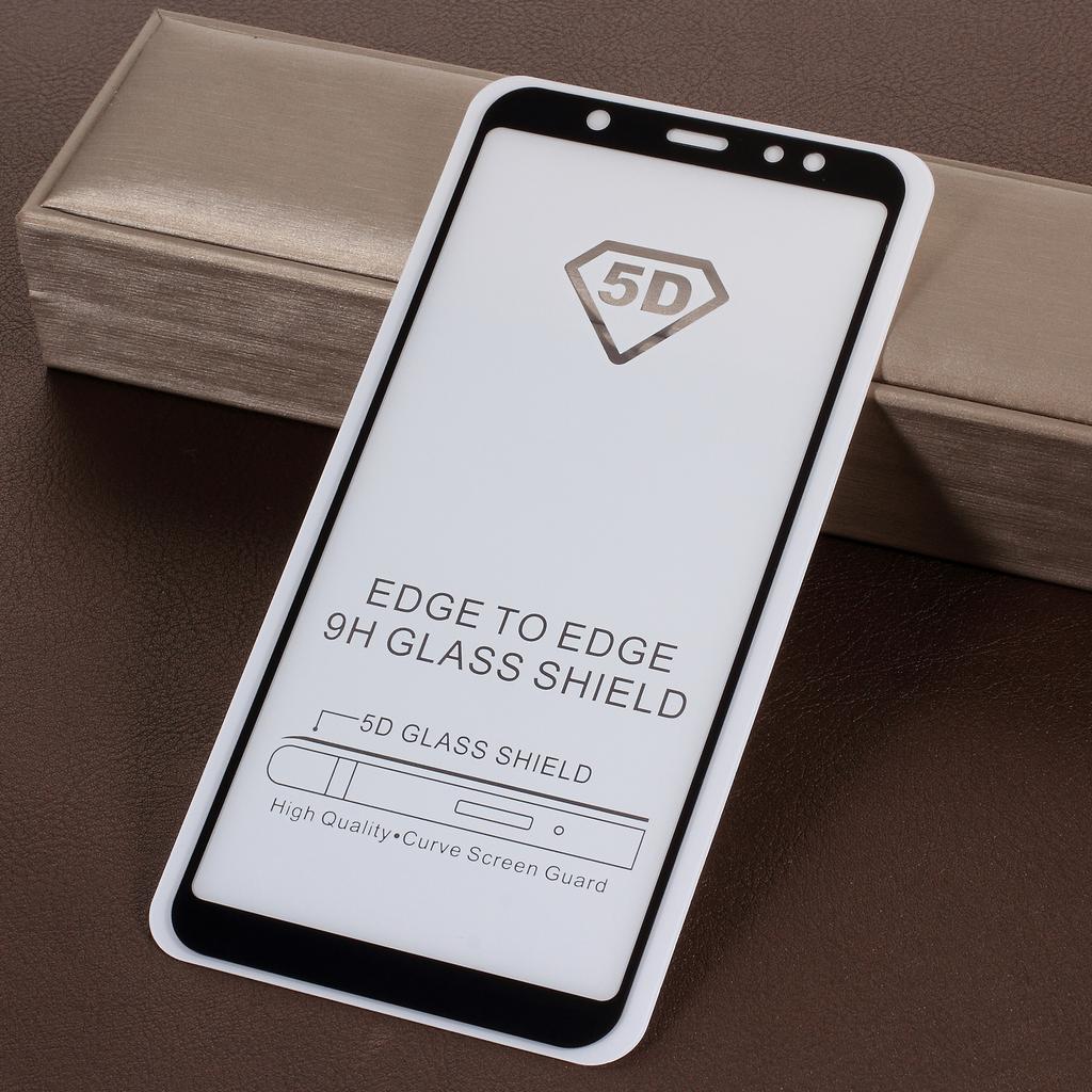 5D Curved Full Coverage Silk Print Tempered Glass Screen Protector for Samsung Galaxy A6+ (2018)