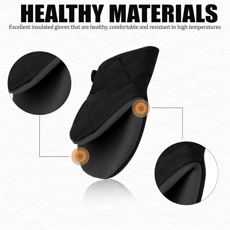 1/2 шт. кухонные короткие термостойкие прихватки, перчатки с нескользящей поверхностью и петлей для подвешивания для выпечки, барбекю, приготовления пищи