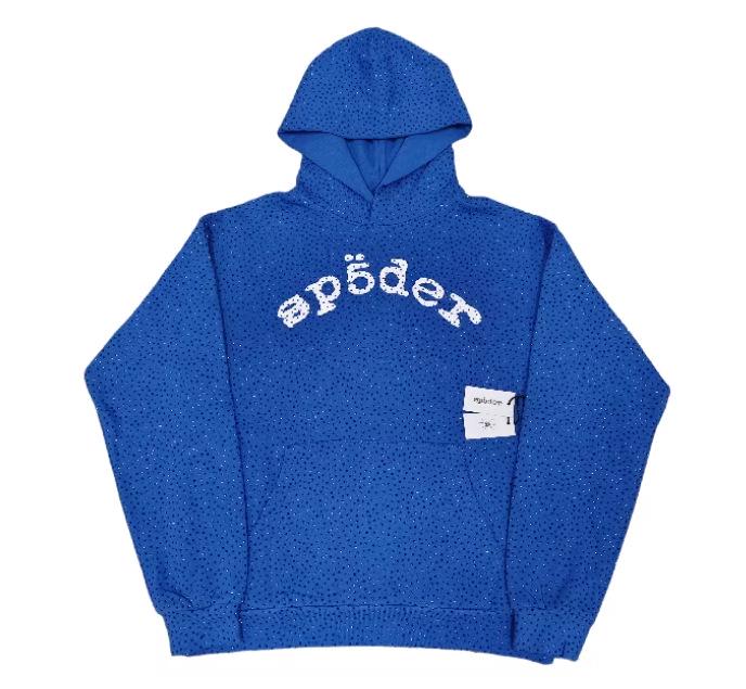 Unisex American-Style Sp5der 555555 Diamond Hoodie - Trendy High-Street Fashion