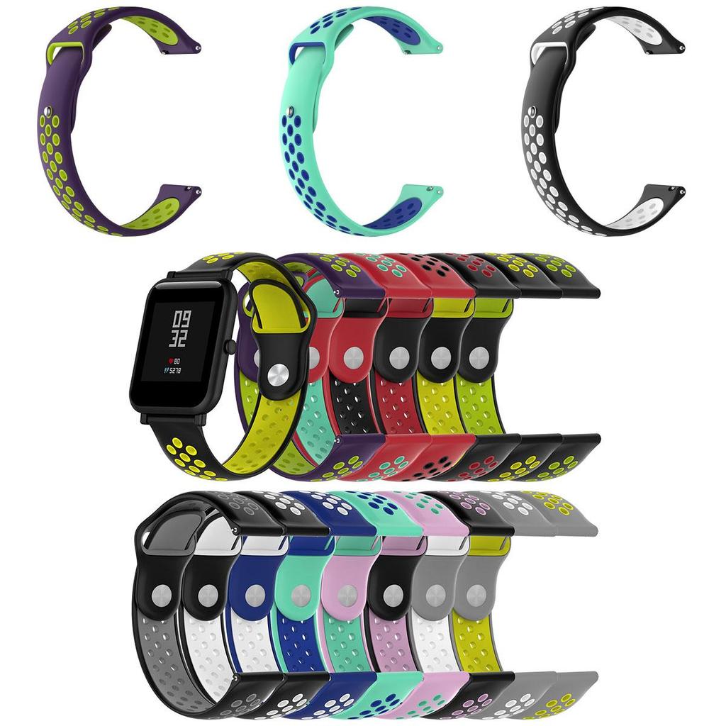 Versatile 20mm Soft Silicone Sport Wrist Watch Band Strap For Xiaomi Amazfit Bip Youth