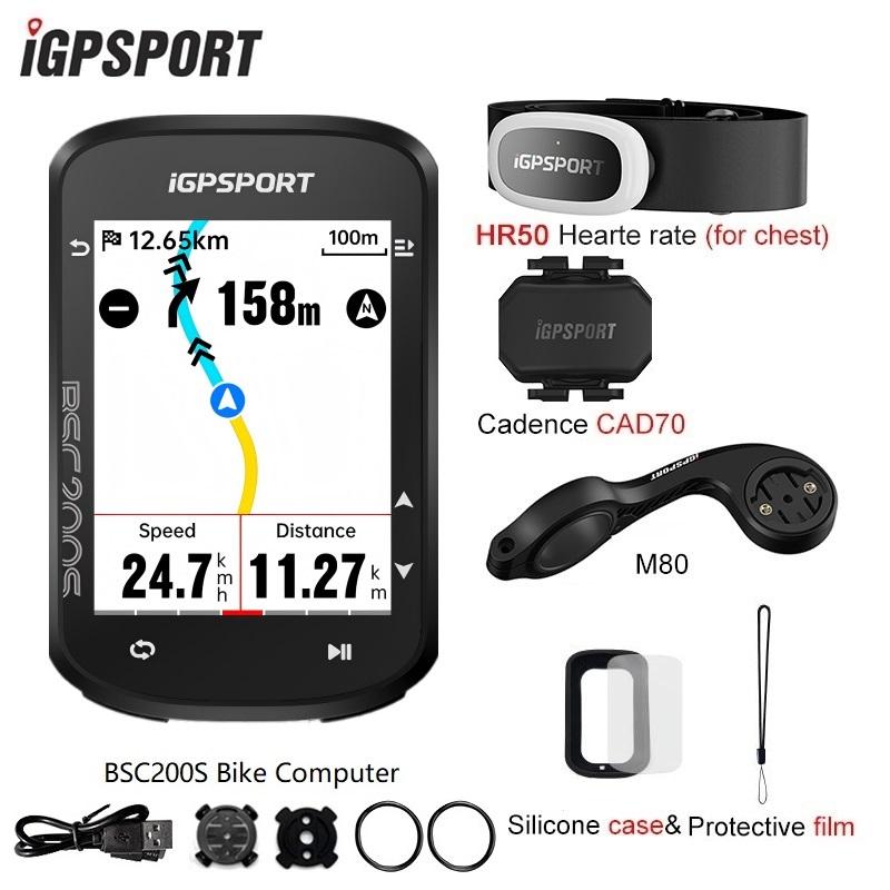 IGPSPORT BSC200S GPS Велокомпьютер Навигация по маршруту Цветной экран Беспроводной велоспидометр Одометр для велоспорта