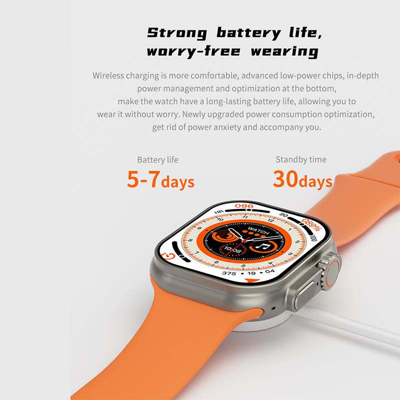 2023 Новые Смарт-часы Температура тела Ultra Series 8 NFC Smartwatch Беспроводная зарядка Bluetooth Вызов Мужчины