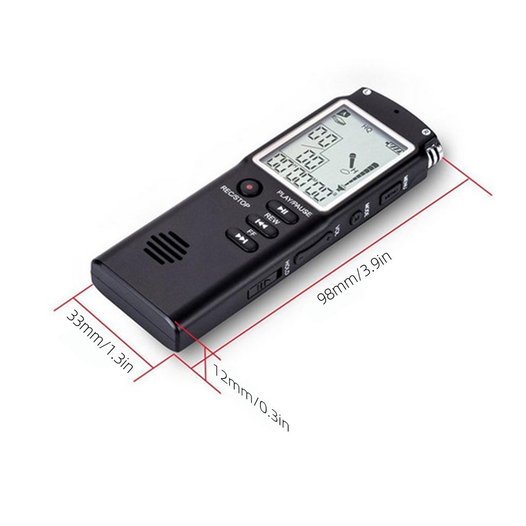 32GB Digital Voice Recorder Voice Activated Recorder MP3 Player 1536Kbps HD Recording Noise Reduction Dual Condenser