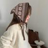 Snowflake Jacquard Wool Headscarf Y2K Knitted Scarf Elegant Printed Turban  Scarf Accessories