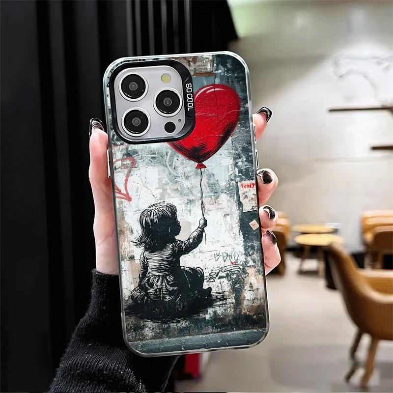 B-Banksy Art Graffiti Artist Shockproof Phone Case for iPhone 17 Air 16 16E 15 Pro Max 14 Plus 13 Mini 12 Back Cover Anti Fall F