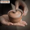 100 мл Старая Каменная Глина Поясной Гайвань Роскошная Чаша для Чая Чайная Пиала с Крышкой Набор Чайная Крышка-Чаша для Заваривания Чая Китайский Чайный Сервиз Декор Ремесло