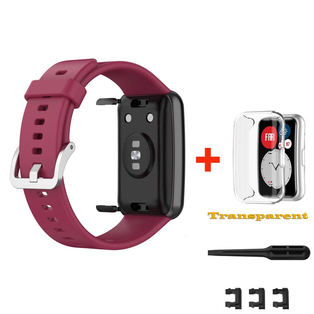 Ремешки для часов Huawei Watch Fit Strap Силиконовый сменный ремешок для Huawei Watch Fit новый ремешок Correa Bracelet