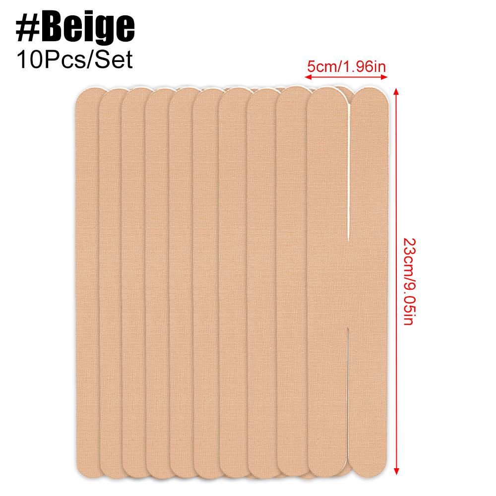 10 шт./набор Предварительно нарезанная кинезиологическая лента для лодыжки, колена, плеча, локтя, коленей для бега - Водостойкая и эластичная, дышащая, гипоаллергенная