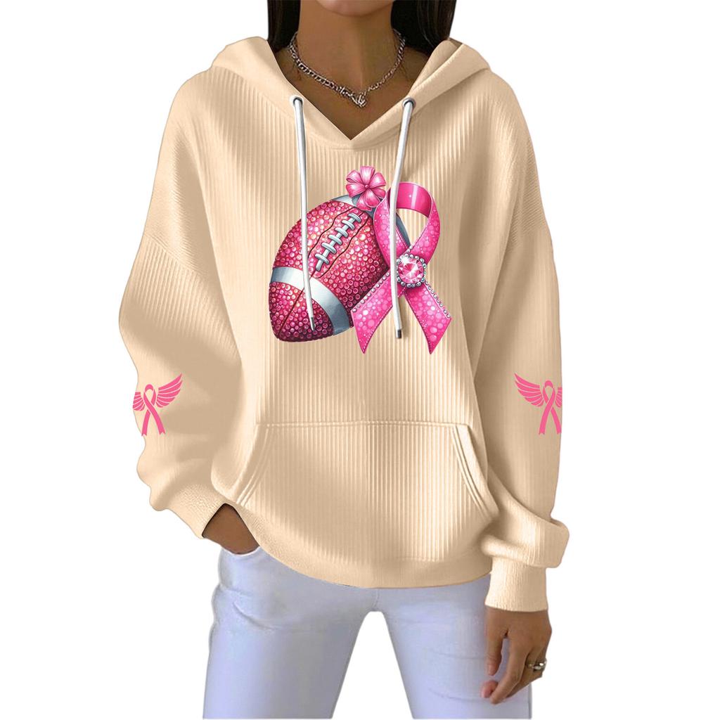 Женская мода Повседневный пуловер с принтом ангела Спортивная толстовка с длинным рукавом