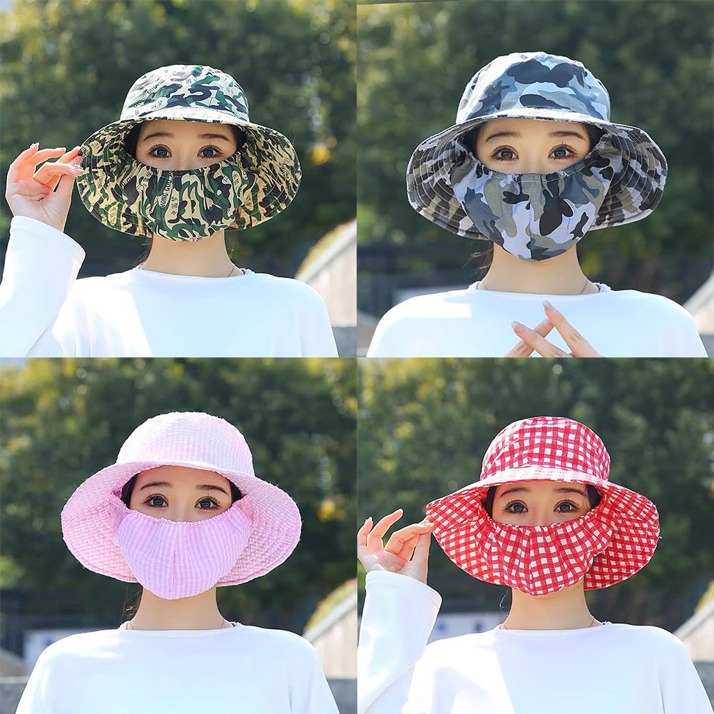 Летняя уличная шляпа с цветочным узором и защитой от ультрафиолета, модная пылезащитная шляпа, защитная шея, рыболовная шляпа, кепка для сбора чая