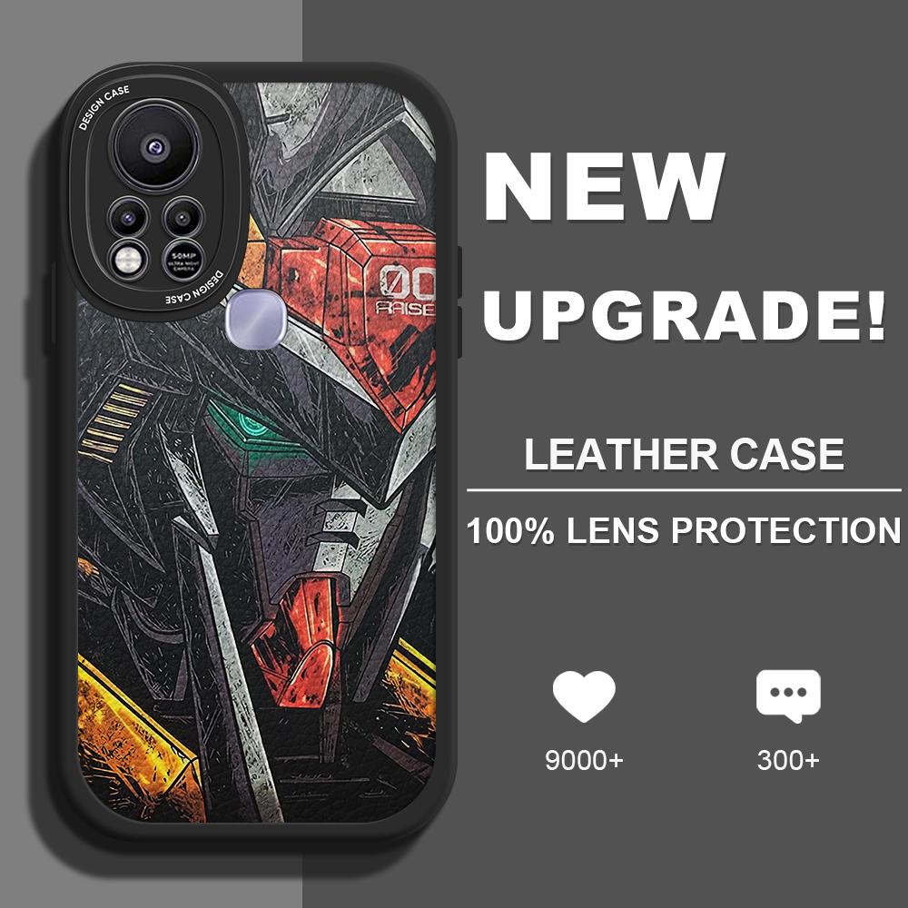 Тонкий кожаный чехол с мультяшным узором, мягкий силиконовый чехол из искусственной кожи для iPhone Samsung Huawei Honor Xiaomi Redmi OPPO Realme Vivo