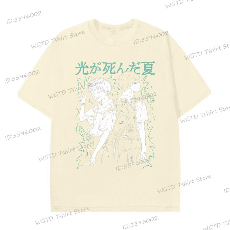 Футболка "The Summer Hikaru Died Shirt" в стиле харадзюку, уличная мода, хлопковая футболка для мужчин и женщин, аниме-одежда, манга, винтажные футболки.