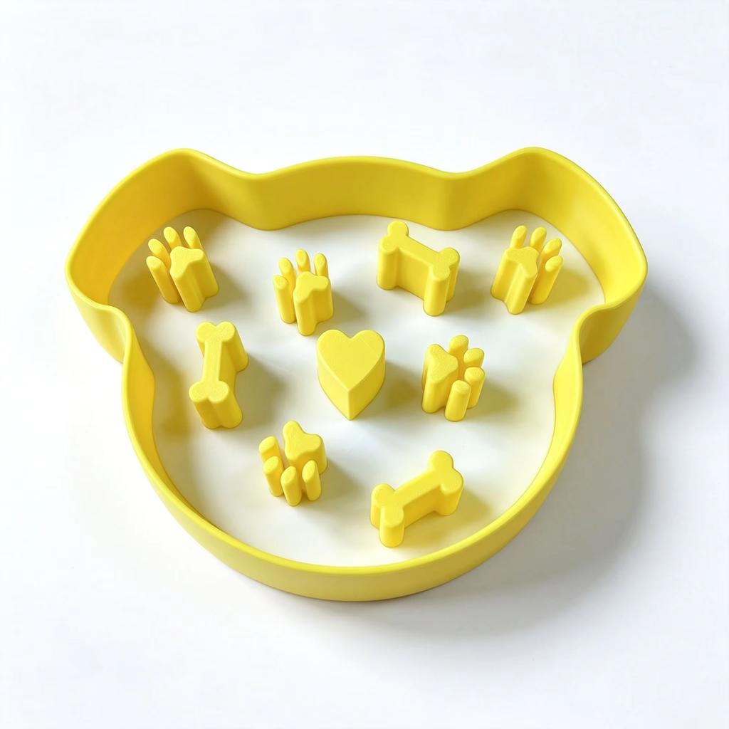 Миска-кормушка для собак с 3D-печатью в виде головы собаки, Миска для кормления питомцев с лабиринтом против удушья, Миска для предотвращения вздутия живота для маленьких и средних собак, щенков