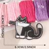 Вышитая этикетка с изображением мультяшного животного, кота, этикетка с изображением значка, аксессуаров для одежды, нашивка для глажки, вышивка, наклейка на ткань