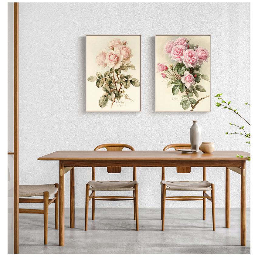 И принты, украшение дома, настенные художественные картины для гостиной, ностальгическая пасторальная картина на холсте, европейские ретро постеры с цветами без рамки