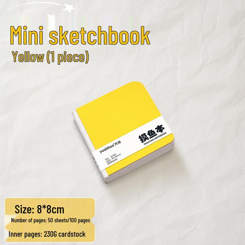 Портативный скетчбук для зарисовок рыбы Yuan Hao: Квадратный чистый альбом для рисования