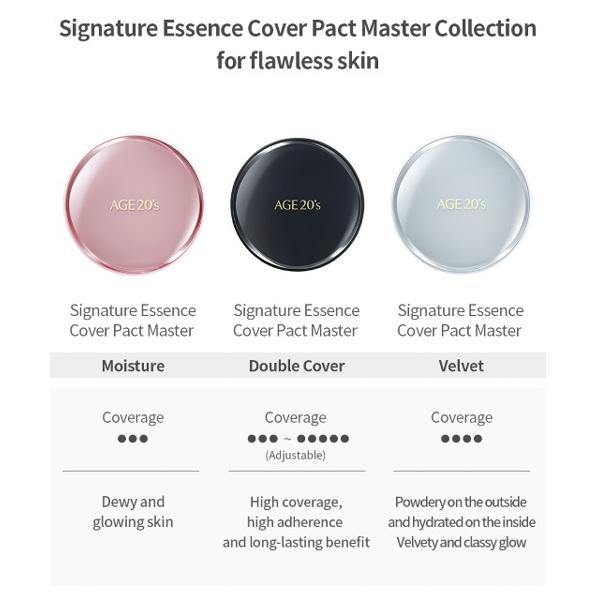 [AGE20's] Двойная обложка Signature Essence Cover Pact Master со сменным блоком (3 Цвет) SPF 50+ PA++++ 14 г*2 шт.