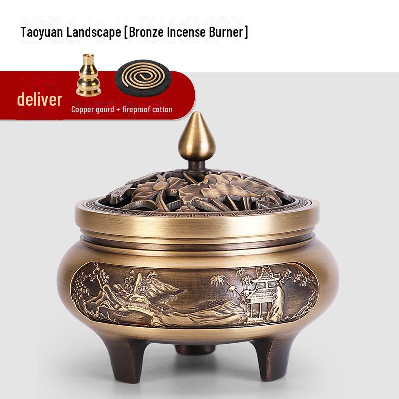 Латунная курильница с плоским дном Jinlian для домашнего и внутреннего использования