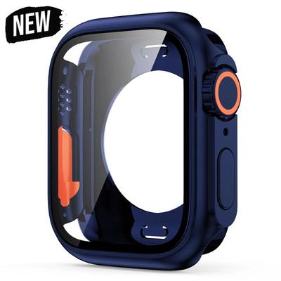 Защитная крышка-экран для Apple Watch 44мм 45мм 46мм 42мм Жесткий ПК Передний Задний Бампер Чехол для Iwatch 10 9 8 7 6 Сменить на Ultra