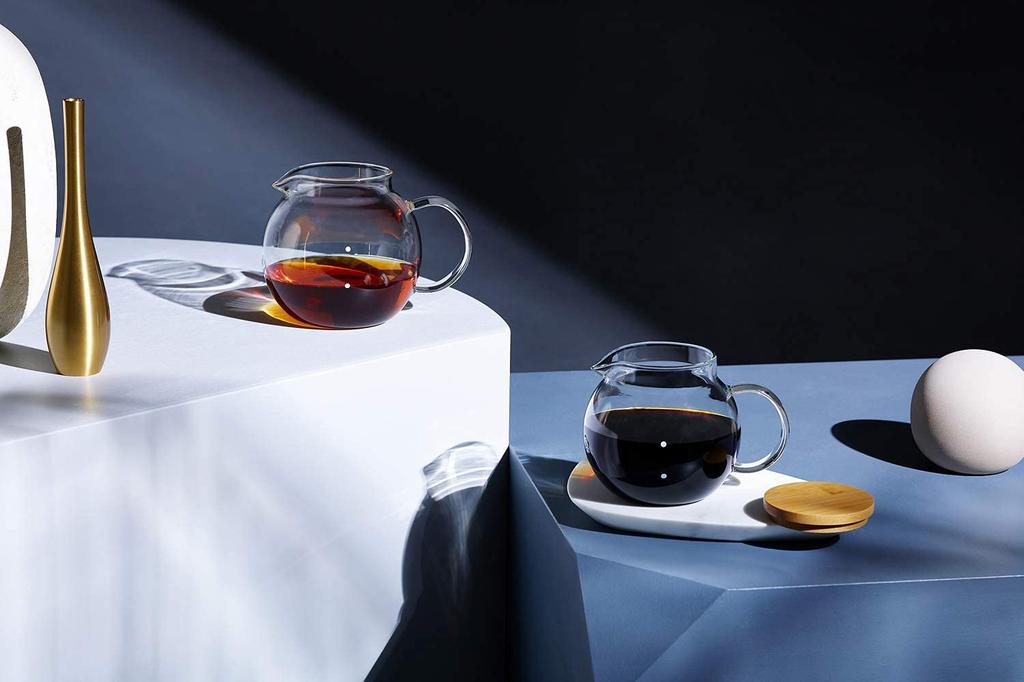 [Official] Cores Clear Glass Server, 4 Cups, C514, 3-Month Extended Warranty, Stylish Coffee PotTea Pot, Easy To Pour, Interior Design