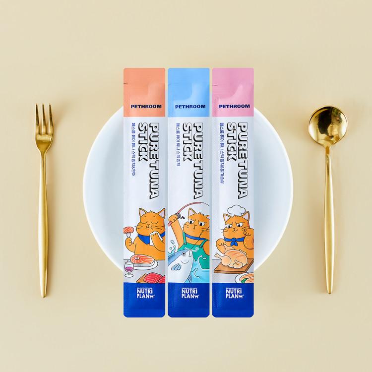 Легкий набор для кормления собак и кошек Ложка Churu + Палочка из чистого тунца (Тунец и куриная грудка_20 шт.) набор