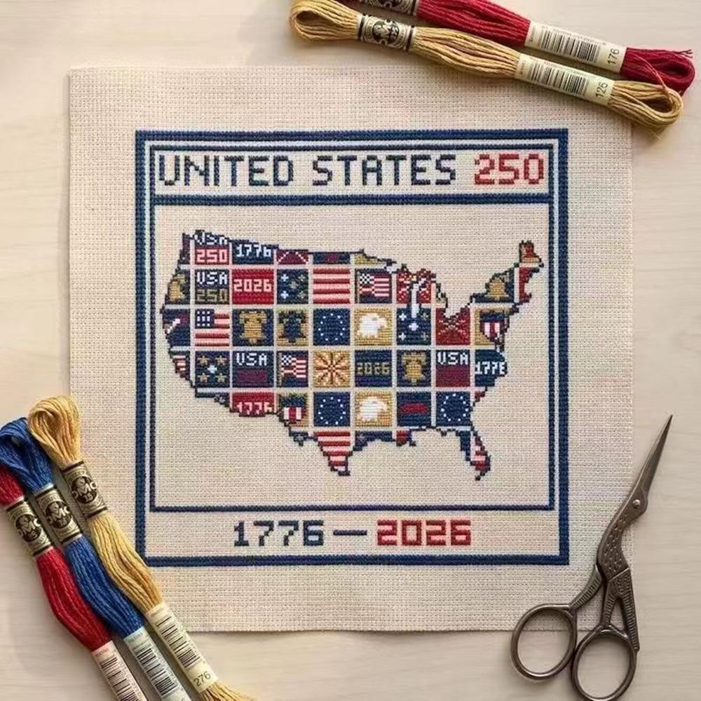 Набор для вышивания крестом 250-летие США Эпоха Независимости 1776 История Вышивка Патриотичный DIY Рукоделие