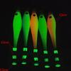 5Pcs 7cm Artificial Fluorescent Fishing Lures Squid Hook Jigs Cuttlefish Jigs Bait Spinnerbait Wood Shrimps Sea Fishing Tackle