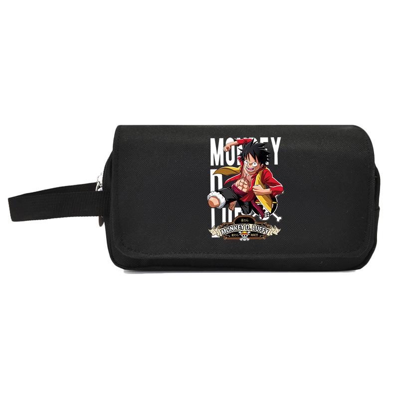 One Piece Large Capacity Pencil Case - Luffy, Zoro, Ace, Law, Sanji Japanese Style Student Stationery Bag