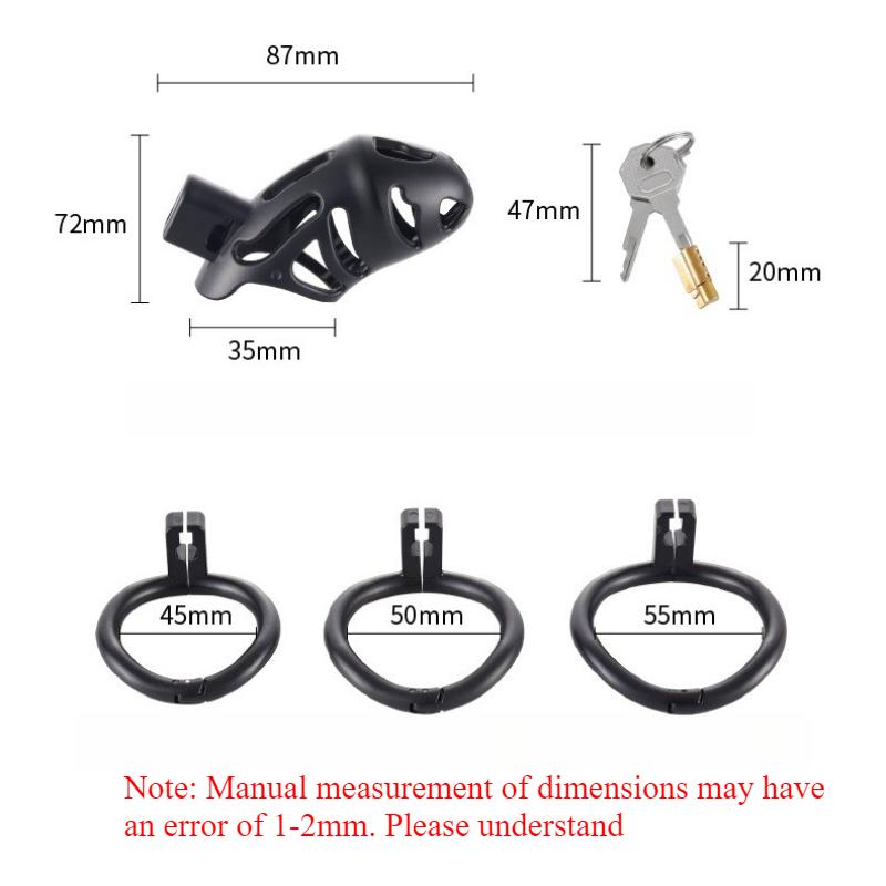 Набор замков целомудрия для мужчин, дышащая клетка для члена, скрытый замок с 3 кольцами для пениса, БДСМ фетиш, игрушки для взрослых, сексуальная игрушка для пар 18+