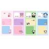 100Sheets Stationery Sticky Notes Cartoon Animals Message Notes Kawaii Notepad