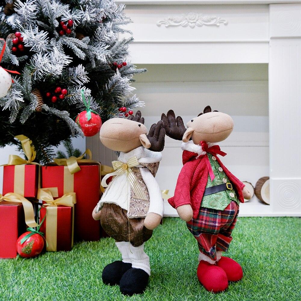 Неваляшка Лось Куклы Новогодняя Рождественская фигурка Орнамент Рождественское украшение Игрушка Рождественский детский подарок Домашний офис Adornos De Navidad Декор