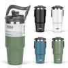 Tumbler with Large Insulated Water Thermal Vacuum Double Wide Direct No Green Lid, Straw, Handle, 750ml, Capacity, Bottle, Thermos, Insulation,
