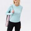 Women's Yoga Wear Long Sleeve Cool Breathable Sports T-shirt Running Fitness Top Anti-ultraviolet