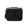 COACH Madison 19 brand logo lock closure calfskin and faux leather crossbody bag small women's black
