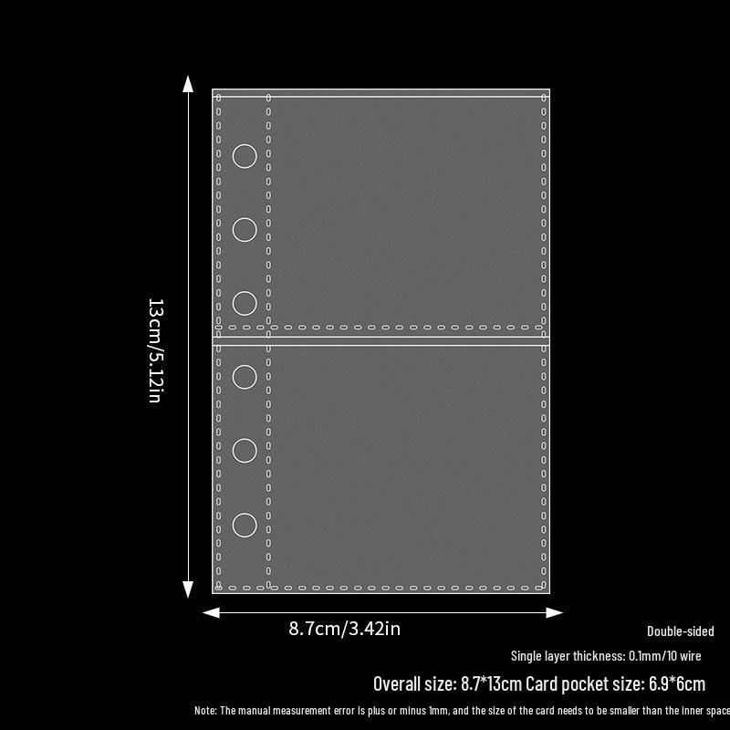 A7 High Transparency Two-Pocket 3-Inch Card Storage Album
