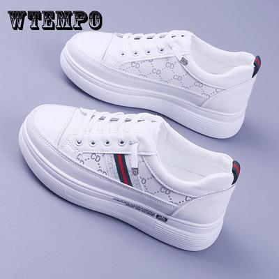 Белые туфли женские весенние универсальные туфли для сноуборда дышащие плоские толстые подошвы увеличивающие рост нескользящие повседневные мягкие подошвы одинарные туфли