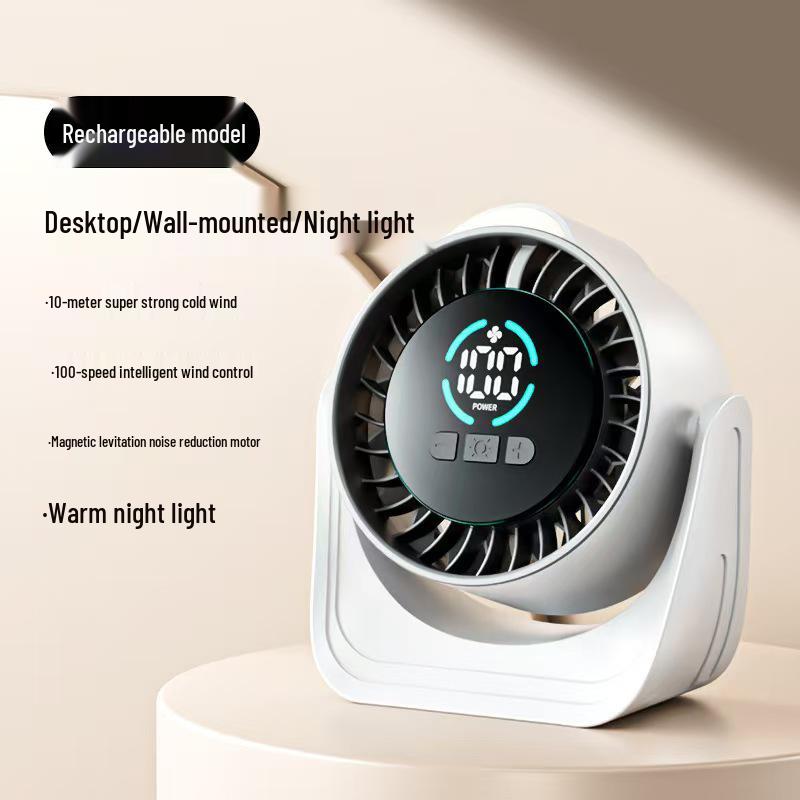 2026 USB Rechargeable Portable Desktop Fan - Long Battery Life, Small Size, Perfect for Student Dorms