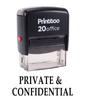Printtoo Office Stationary Custom Stamp PRIVATE & CONFIDENTIAL Self Inking Rubber