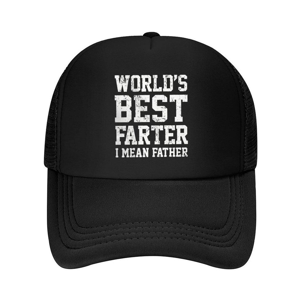 Worlds Best Farter I Mean Father Text Mesh Baseball Cap Casual Hat Outdoor  For Womens Unisex FeUnisex
