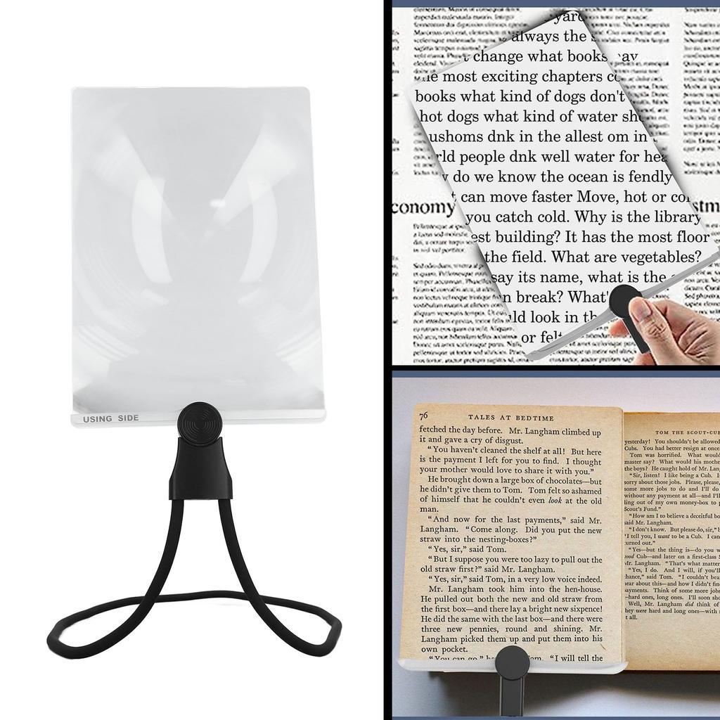 Neck Wear Magnifier 3X Magnification Handheld Desktop Neck Hanging Magnifying Glass Gooseneck High D