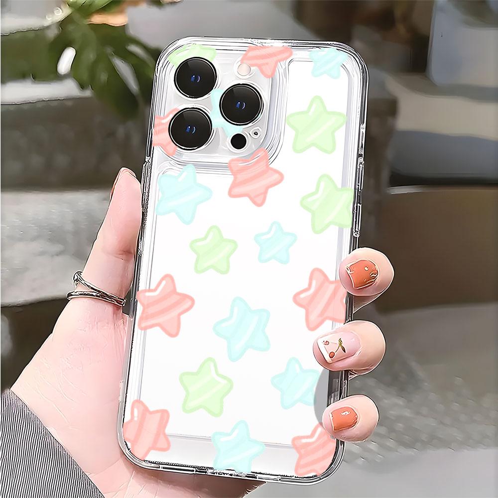 Пастельный чехол для телефона с рисунком конфет-звездочек для Xiaomi Redmi Note 15 14 13 12 11 10 9 8 7 Pro Plus Мягкий ударопрочный защитный чехол