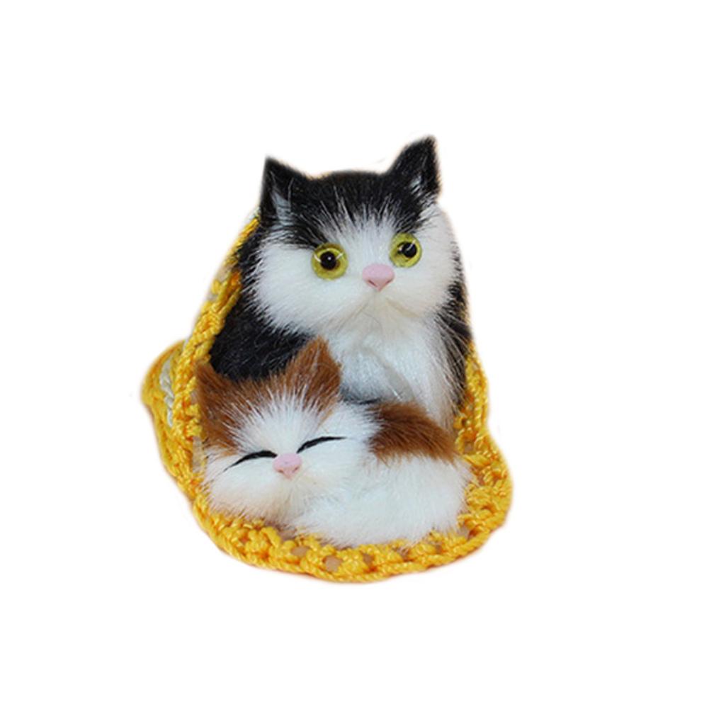Mom&Me Cat Slippers Plush Kids Toy Simulation Animal Ornament Craft Xmas Gift