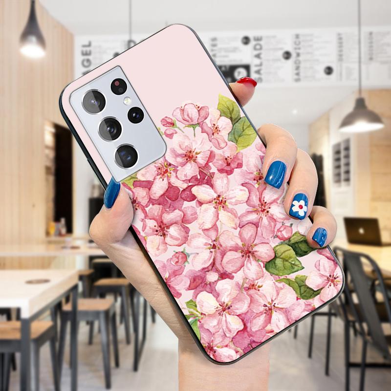 Shockproof Soft Case Cartoon Flowers Design Casing Girls Boys Lovely Soft TPU Silicone Phone Case Cover for Samsung